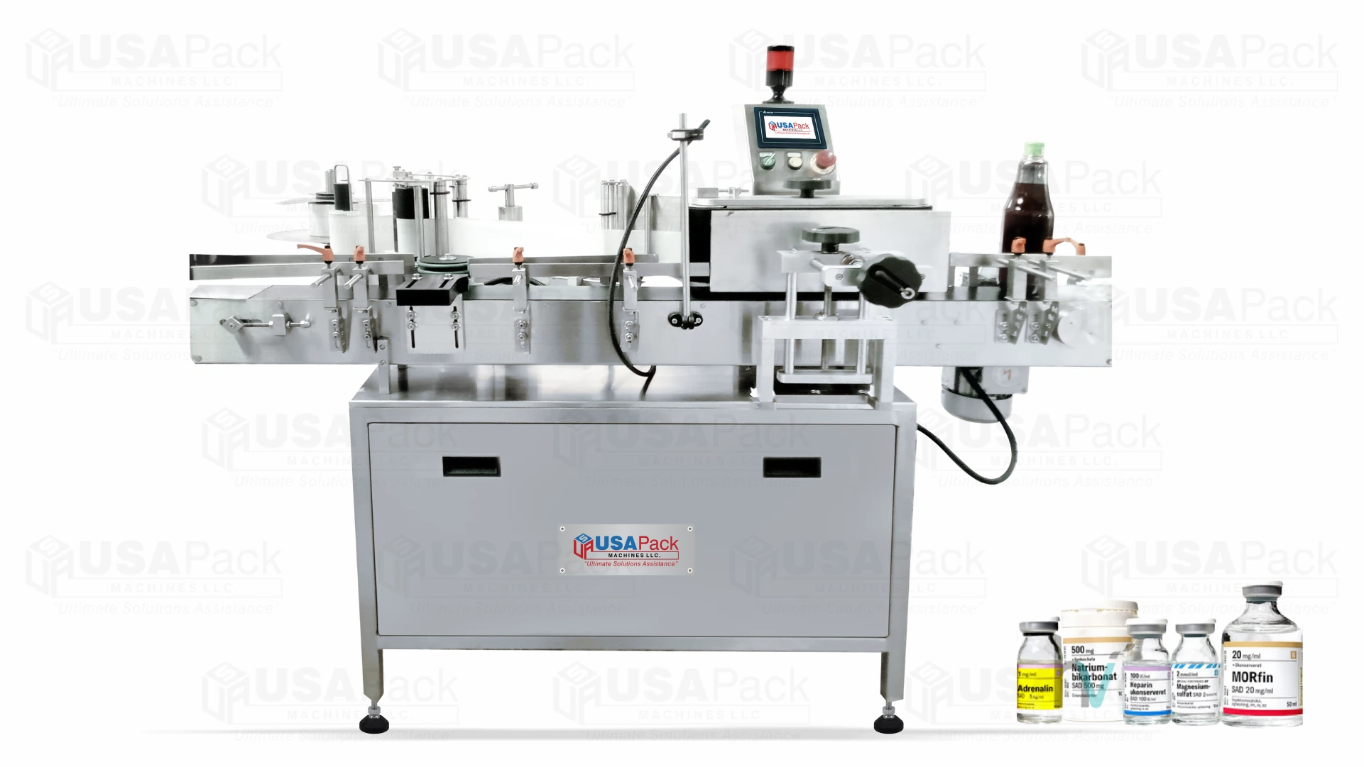 #12 Automatic Vial Sticker Labelling Machine_USA PACK