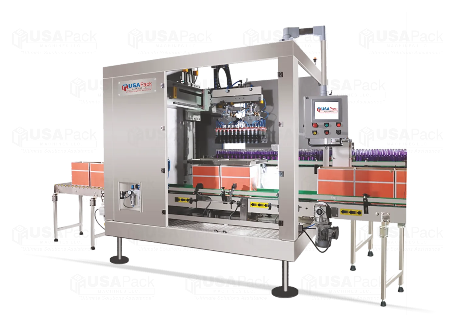 Pick & Place Case Packer Machine-Liquor Packaging Line